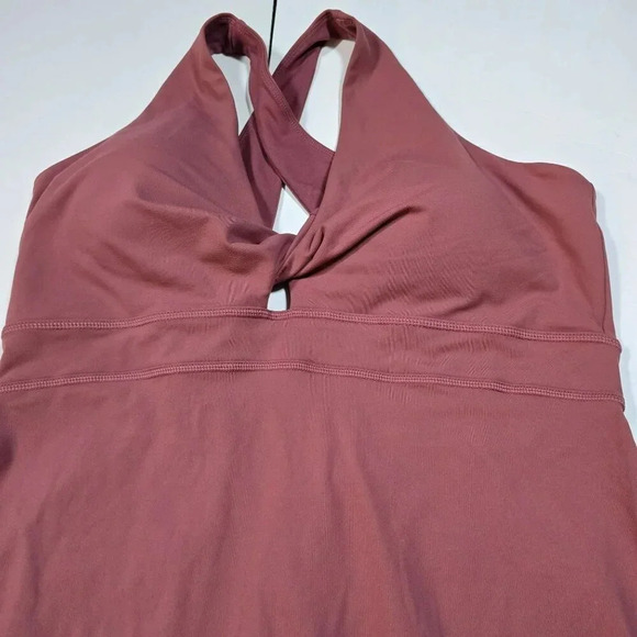 Fabletics PureLuxe Women Twist front oasis size XXL V-Neck Cutout Jumpsuit mauve - Picture 7 of 16